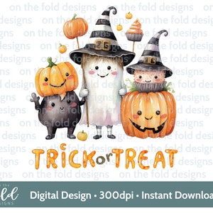 Herbst Süßes oder Saures Kürbis 1st Halloween PNG sofortiger digitaler Clipart download Babykleidung neues Babykartenentwurf spezielles Geschenk Sublimation
