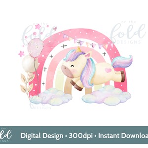 Unicornio Arco Iris PNG, diseño de imágenes prediseñadas transparentes, Cumpleaños de niña, Imagen, impresión por sublimación, fabricación de tarjetas, Imprime la tuya, descarga instantánea