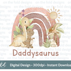 Dinosaur Happy father&#39;s day Dad Clipart, 1st Fathers Day, Daddyasaurus, transparent clipart, instant download, sublimation gifts, printable