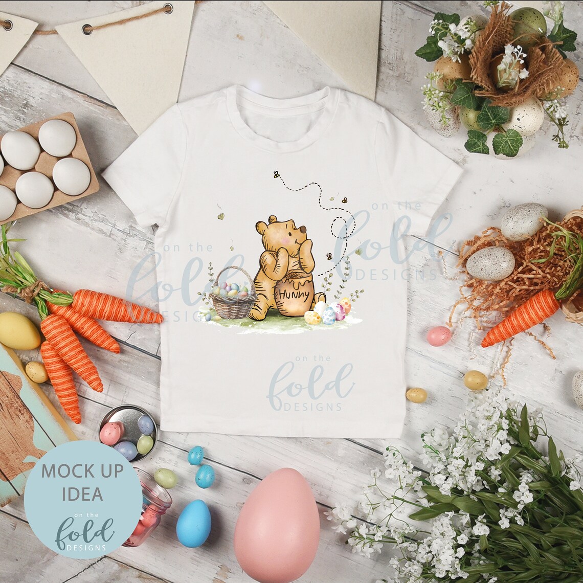 Classic Winnie the Pooh Easter Egg, Watercolour PNG, Sublimation