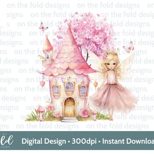 Fada Clipart pacote aniversário dente faries aquarela clipart PNG menina imprimir fundo transparente sublimação adesivos decalque design UV-DTF