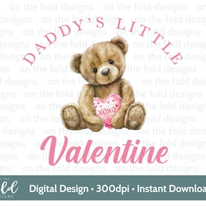 Papai é meu namorado Teddy Clipart Coração rosa PNG Download digital Cartões de sublimação Presentes pessoais e pequenas empresas, Teddy fofo UVDTF