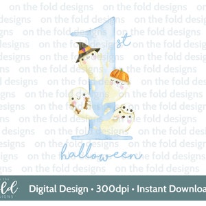 Halloween Geist Ghoul Blue Boy Halloween PNG sofortiger digitaler Clipart download neue Baby Kleidung Karte Design spezielle Geschenk Sublimation