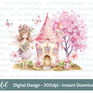 Fada Clipart pacote aniversário dente faries aquarela clipart PNG menina imprimir fundo transparente sublimação adesivos decalque design UV-DTF