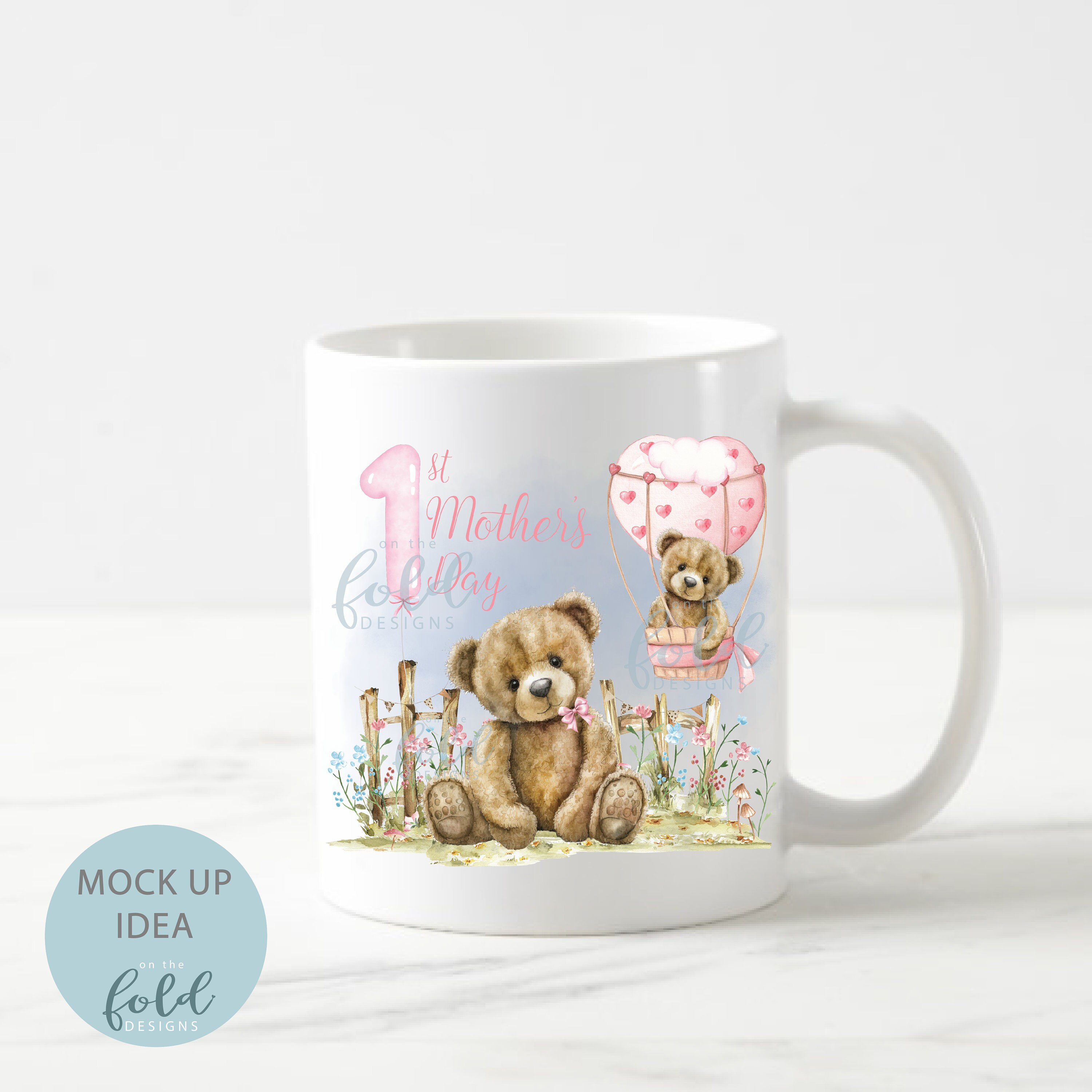 Teddy Bear 1st Mothers Day Baby Flower Garden Balloon Clipart New Mummy ...