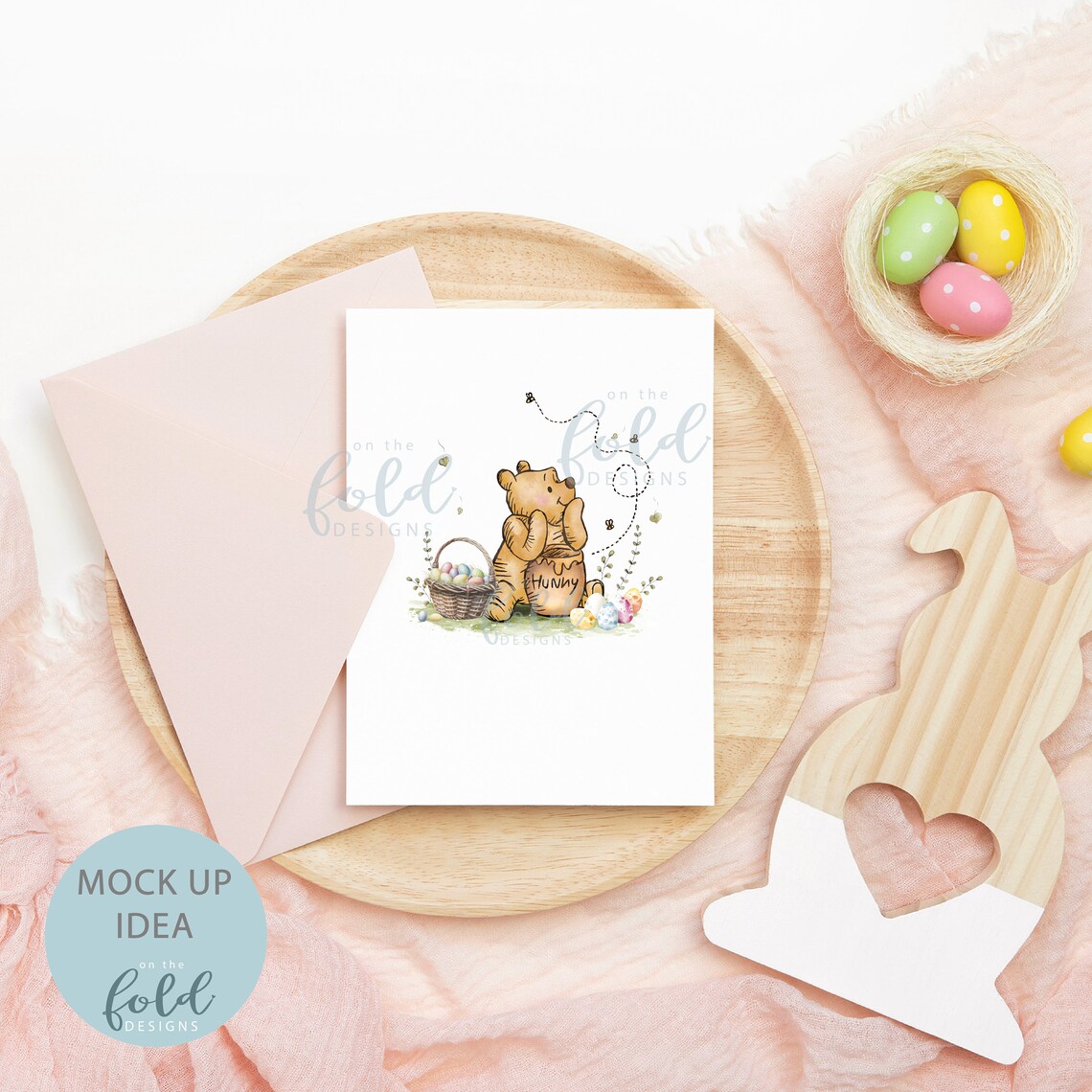 Classic Winnie the Pooh Easter Egg, Watercolour PNG, Sublimation