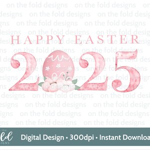Clipart Pasqua 2025 Orsetto rosa Acquerello PNG Sublimazione Clipart digitale Creazione di biglietti Design gilet per neonati Immagine UV-DTF Design biglietti pigiama