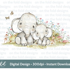 Clipart éléphant safari, graphique bébé jungle, animaux mignons, clipart transparent, téléchargement, impression par sublimation, graphique, fabrication de cartes, art mural