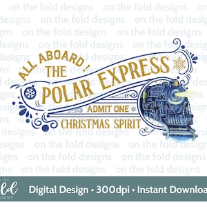 Polar Express Clipart, 2024 Pociąg Bożonarodzeniowy, Niebieski Pociąg, Święta Bożego Narodzenia, Projekt Koszulki PNG, Bilet Kolejowy, Projekt Karty, Obraz Sublimacyjny
