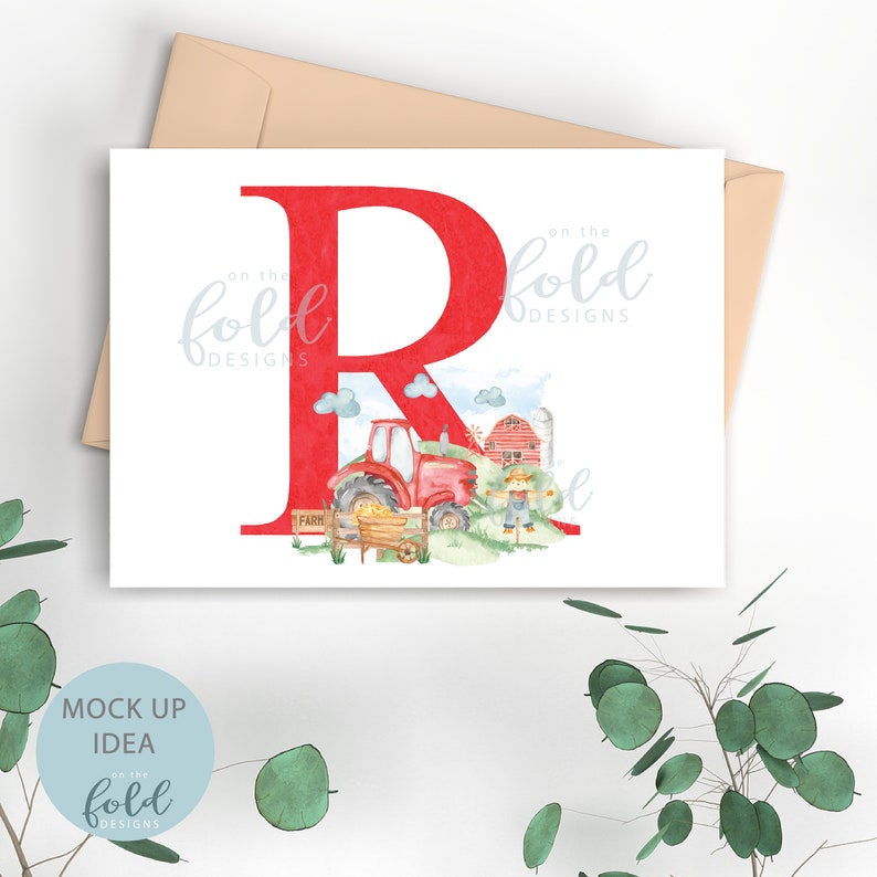 Farm Alphabet Letter R Clipart Red Tractor, Scarecrow PNG Clipart ...