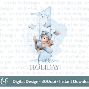 1e vakantie, 1e keer flyer, 1e vakantie, strandvakantie, vliegtuigvakantie, aquarel png, digitale clipart, gezinsvakantie sublimatieprint