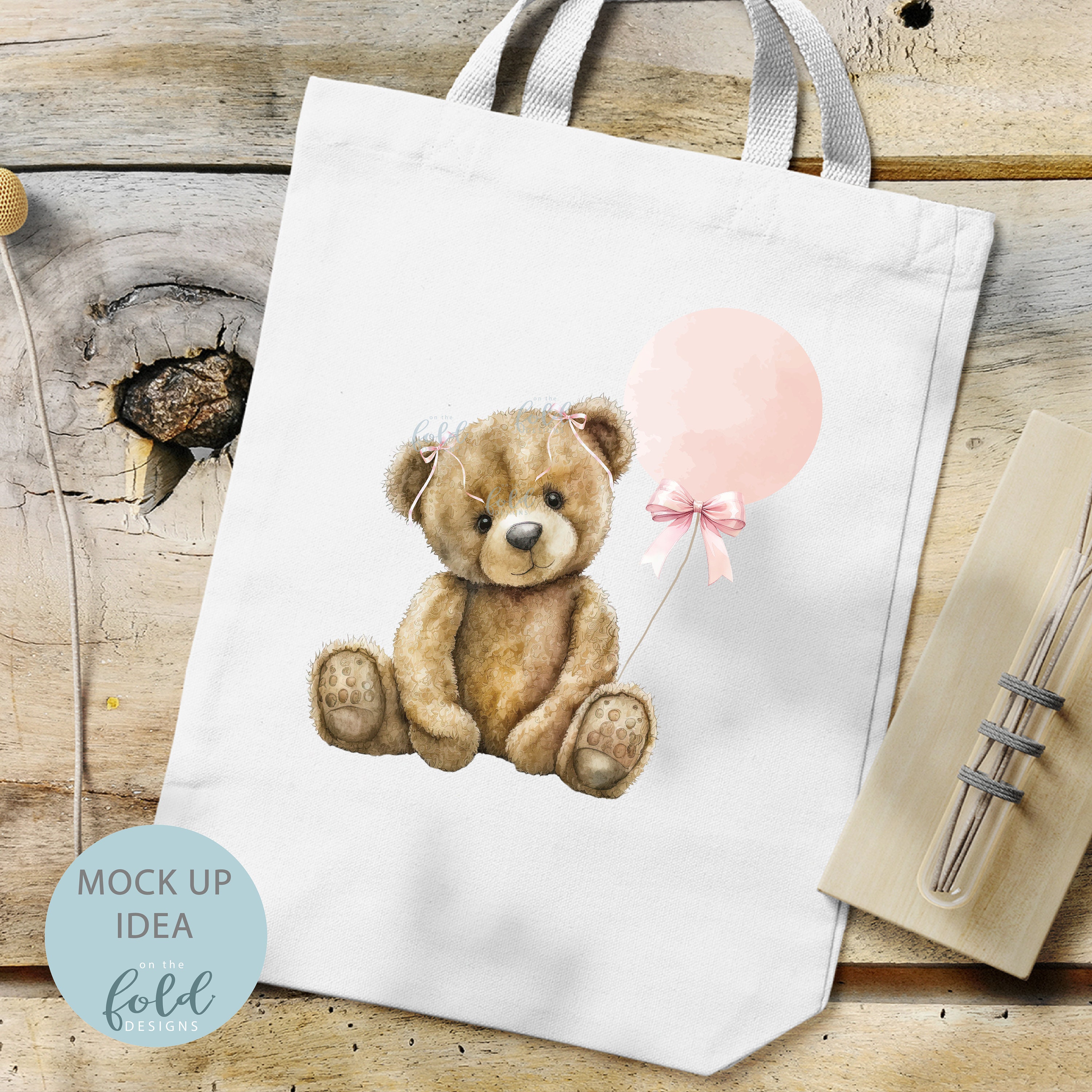 Teddy Bear, Pink Balloon Clipart Birthday, UVDTF Sublimation PNG ...