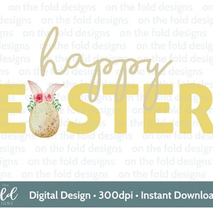 Buona Pasqua giallo acquerello Clipart PNG trasparente Download digitale istantaneo Baby Vest Card Design PJ sublimazione vinile UVDTG stampa