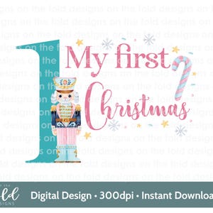 Quebra-nozes 1º Natal Clipart PNG download digital instantâneo ideal Cartões de sublimação Presentes Bauble Pj Adesivo Design Caneca Ferro em Gráfico