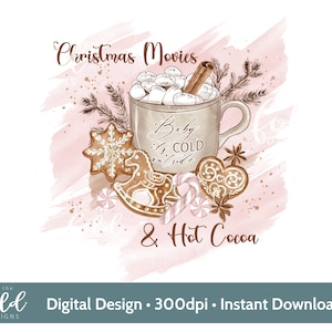 Holiday hot cocoa png Christmas sublimation design hot chocolate instant digital download