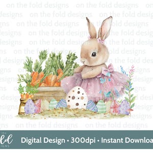 Clipart di Pasqua ballerina coniglietto acquerello PNG sublimazione, creazione di biglietti clipart digitali gilet per neonati immagine UV-DTF pigiama di Pasqua narcisi tulipani