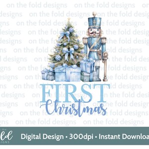 1º Natal Papai Noel Clipart PNG Download digital instantâneo sublimação Colete de suéter, cartões, babadores, lembranças de pequenas empresas