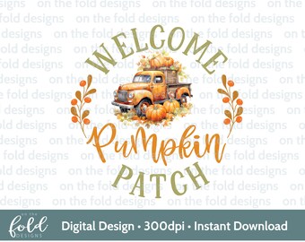 Welcome to the Pumpkin Patch Pink Sign Halloween PNG digital clipart download wall art card design gift sublimation print wall decor