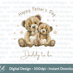 C'est l'amour de la fête des pères pour la fête des pères, clipart papa + bébé, impression neutre par sublimation UVDTF DTG PNG Design graphique jolie carte gilet de bébé