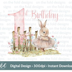 Clipart PNG pour 1er anniversaire, ballerine, téléchargement immédiat pour sublimation, impression UVDTF, cartes, débardeurs, bavoirs, faire-part
