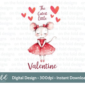 La plus mignonne petite Saint-Valentin Clipart sublimation PNG Saint-Valentin souris Ballet gilet bébé bavoir Design Téléchargement instantané Utilisation personnelle et petite entreprise