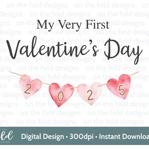 1st Valentines Clipart 2025 Will You Be Mine Palloncini PNG Download digitale Biglietti di sublimazione Regali Personali e piccole imprese, 1st Love PNG