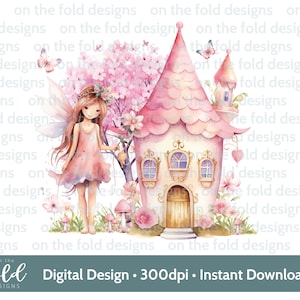 Fada Clipart pacote aniversário dente faries aquarela clipart PNG menina imprimir fundo transparente sublimação adesivos decalque design UV-DTF