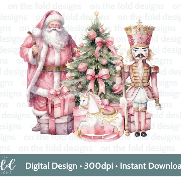 Nutcracker Toy Soldier Father Christmas Rocking Horse Clipart PNG Instant download Sublimation Card Making Crafts Sublimation