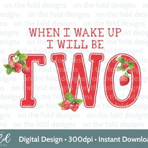 Erdbeere 2.Geburtstag Clipart PNG Beere Süß Zwei Bild Eisen Auf Sublimation Crafting Kartenherstellung UVDTF DTG Transparent Download