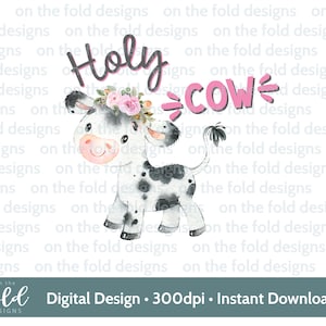 Anniversaire de vache, Clipart, anniversaire, vache sacrée, rose, cour de ferme, Floral, Girly PNG, Design par sublimation, Clipart transparent, téléchargement immédiat