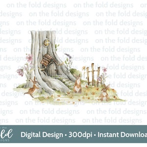 Classic Bunny Rabbit and Hares, birthday, png download, Country Scene, first keepsake, sublimation design, digital download, Nursery print