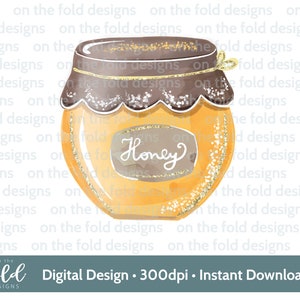 Honey Pot, png-download, transparante achtergrond, bij, bijenkorf aandenken, sublimatieontwerp, digitale download, kaart maken