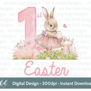 Rosa Osterhase Clipart Ballerina Kaninchen Aquarell PNG Sublimation Digitales Bild Kartenherstellung Baby Weste Design UV-DTF Bild Ostern Pj's