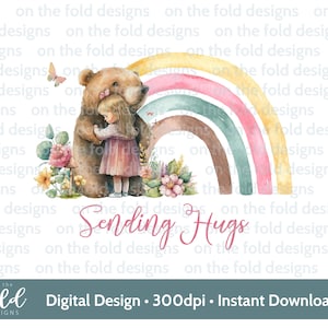 Enviando abraços, abraço de urso, muito amor, dia dos namorados, png, clipart digital instantâneo, sublimação, cartões, presentes pessoais e pequenas empresas