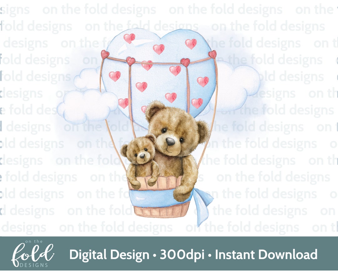 Teddy Bear 1st Mothers Day Baby Boy Hot Air Balloon Clipart New Mummy ...