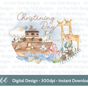 Arca de Noé Batismo Batismo clipart PNG sublimação design download instantâneo arquivo com fundo transparente 300dpi