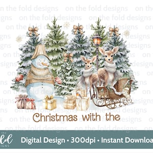 Rustic Woodland Christmas Clipart Sublimation Crafting Card Making UVDTF designs and Print Christmas Png for Xmas Sacks Pjs Baubles Pyjamas