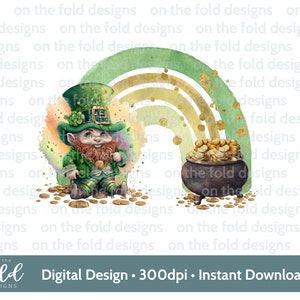 St Patrick&#39;s Day clipart, Paddy&#39;s Day, Irish PNG, Lucky Leprechaun watercolour instant download file, transparent background PNG sublimation