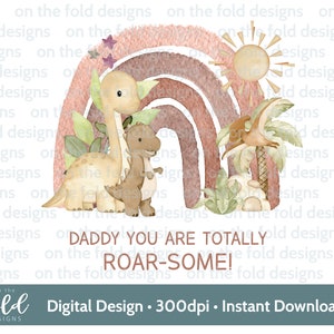 Dinosaur Happy father&#39;s day Dad Clipart, 1st Fathers Day, Daddyasaurus, transparent clipart, instant download, sublimation gifts, printable