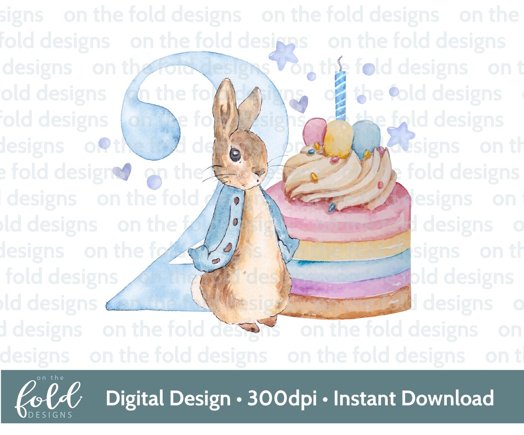 Petr Rabbit Birthday Background Peter Rabbit, Birthday Cake, Blue, Png Download, Transparent Background ...