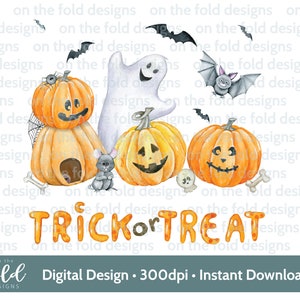 秋のトリックオアトリートパンプキン1回目のハロウィーンPNGインスタントデジタルクリップアートのダウンロードベビー服新生児カードデザイン特別なギフト昇華