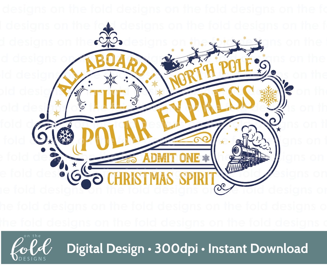 Polar Express Clipart PNG & SVG Christmas Train, Blue Train, Xmas ...