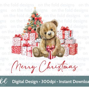 Clipart di orsacchiotto di Natale Natale rosso PNG Bastoncino di zucchero Download digitale istantaneo Vestiti per bambini Design della carta Sublimazione Creazione di carte DTF, DTG