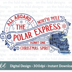 Polar Express Clipart Pociąg Bożonarodzeniowy, Niebieski Pociąg, Święta Bożego Narodzenia, Projekt Koszulki PNG, Bilet Pociągowy, Projekt Karty, Obraz Sublimacyjny Uvdtf
