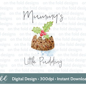 Mama Weihnachtspudding, Baby Clipart, PNG, sofortiger digitaler Download, Sublimation, Wasserrutsche, Basteln, Babyweste, PJ's Weihnachtskleidung drucken