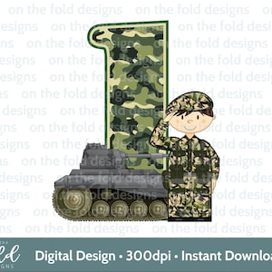 1er anniversaire de l'armée des cliparts, soldat numéro 1 sublimation PNG téléchargement numérique armée tank soldat américain tshirt, carte artisanat Image UVDTF