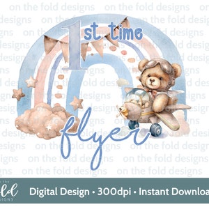 1e keer flyer, 1e vakantie, 1e vakantie, strandvakantie, vliegtuigvakantie, aquarel png, digitale clipart, gezinsvakantie sublimatieprint
