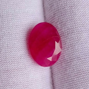 RUBY !! Top Rare Quality Ruby Gemstone.Extra Fine Quality Ruby Loose Gemstone, Unique Ruby Oval Shape 2.75 cts Certified Ruby For jewelry.