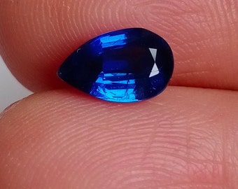 Natural Blue Kyanite Gemstone: Faceted Pear Shape, 1.95ct