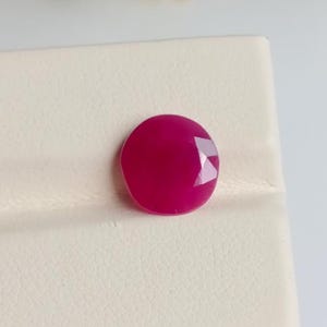 Top Quality Natural Certified Pink Red Ruby Faceted Round Shape Loose Gemstone, Use For Ring & Earring Gifts for Women Men Also 2.90 Ct
